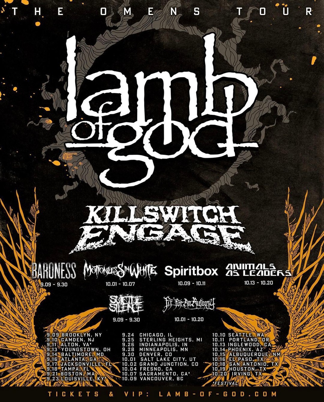 Lamb of God, Killswitch Engage, Spiritbox, Fit For An Autopsy