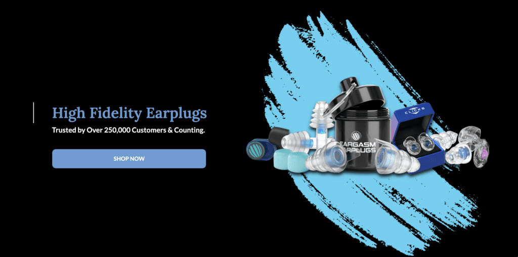 Eargasm hearing protection for live music.