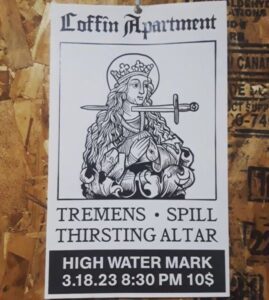 Coffin Apartment, Tremens, Spill, Thirsting Altar