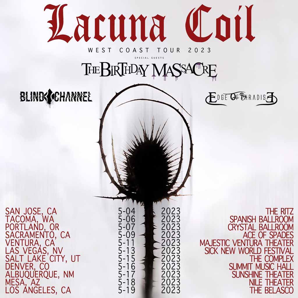 Lacuna Coil, Blind Channel, Edge of Paradise