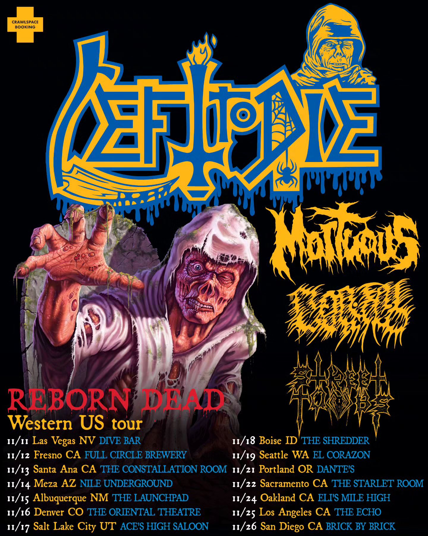 Left To Die, Mortuous, Mortal Wound Street Tombs