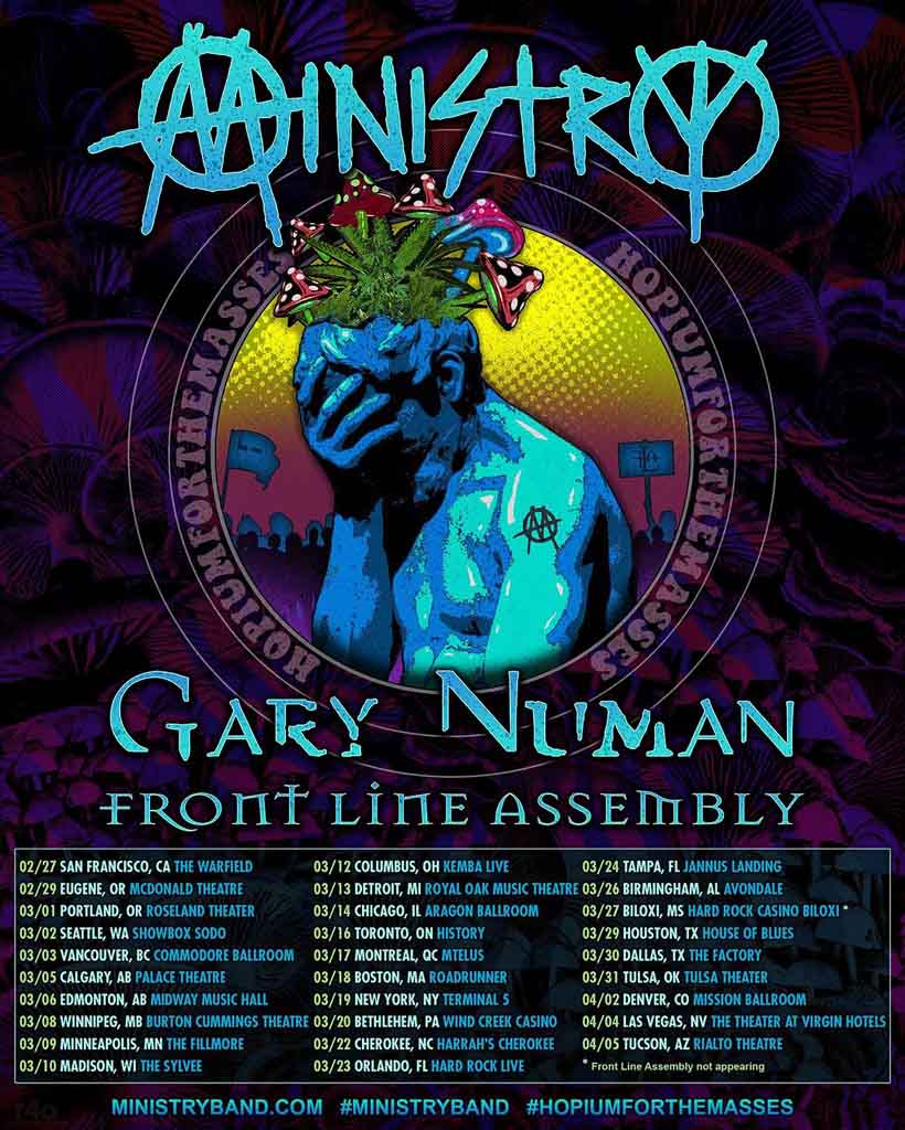 Ministry, Gary Numan, Front Line Assembly