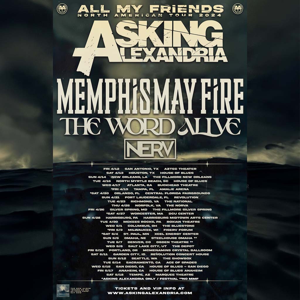 Asking Alexandria, Memphis May Fire, The Word Alive, Nerv