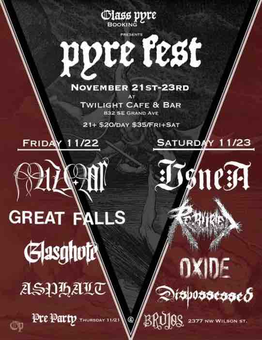 Mizmor, Great Falls, Glasghote, Great Falls, Usnea, Re-Buried, Oxide, Dispossessed