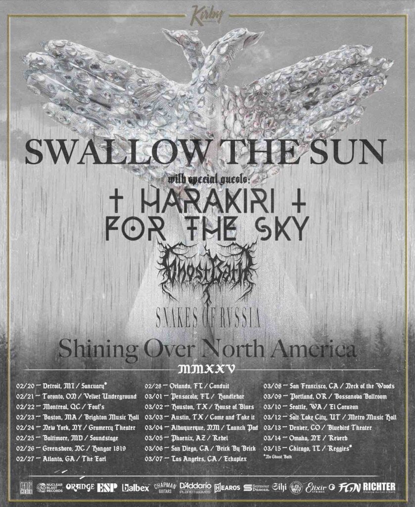 Swallow The Sun, Harakiri For The Sky, Ghostbath, Snakes of Russia