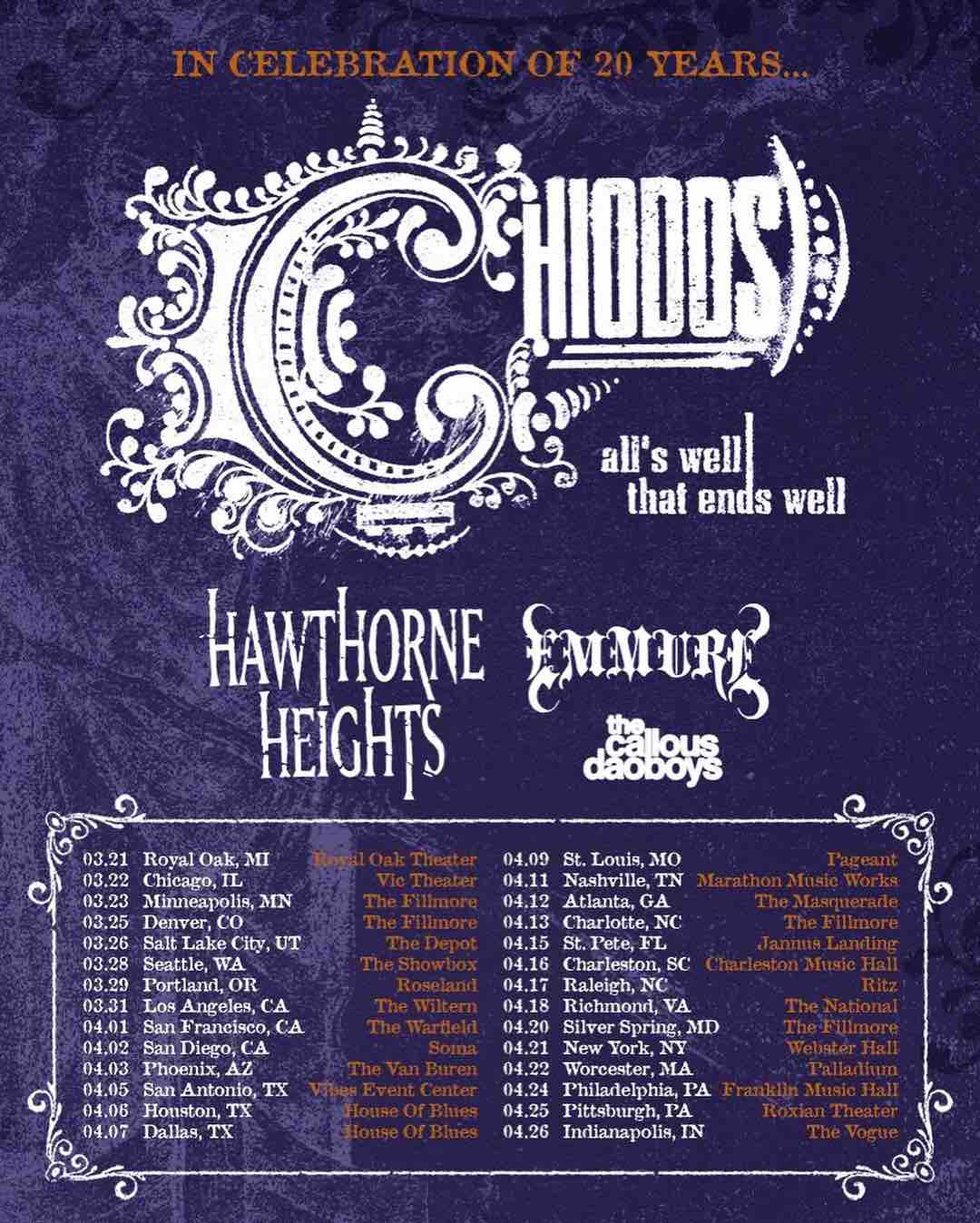 Chiodos, Emmure, The Callous Daoboys, Hawthorne Heights