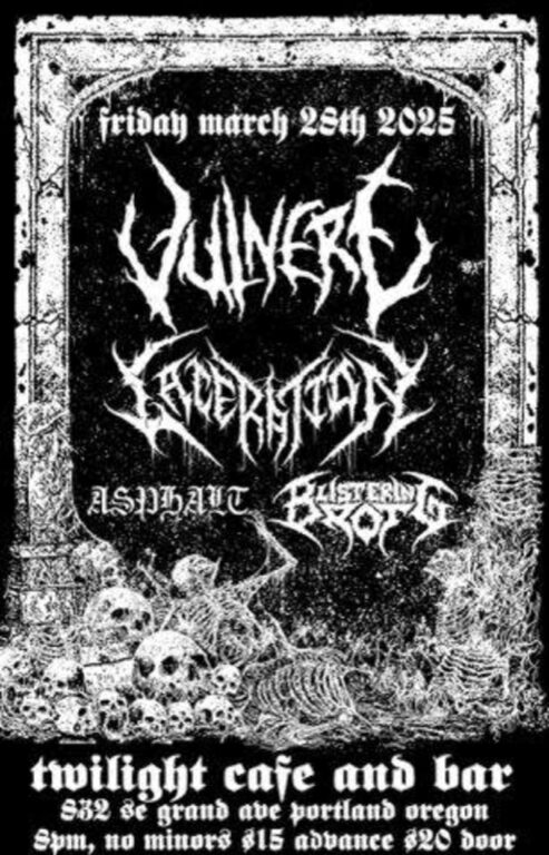 Vulnere, Laceration, Blistering Rot, Asphalt